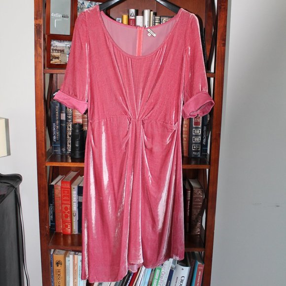 NOA Silk Blend Velvet Dress - Picture 1 of 5